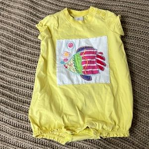 Hanna Anderson size 70 Baby Print Sleeveless Shortie Romper